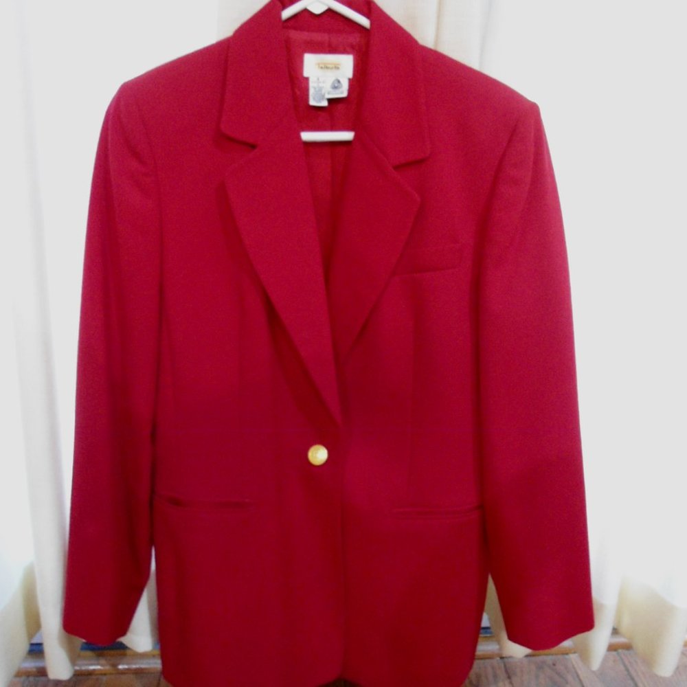 Talbots Red Blazer Single Button For Business Car… - image 7